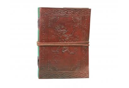  Lion Embossed Leather Journal Diary Handmade with leather strap closure Celtic